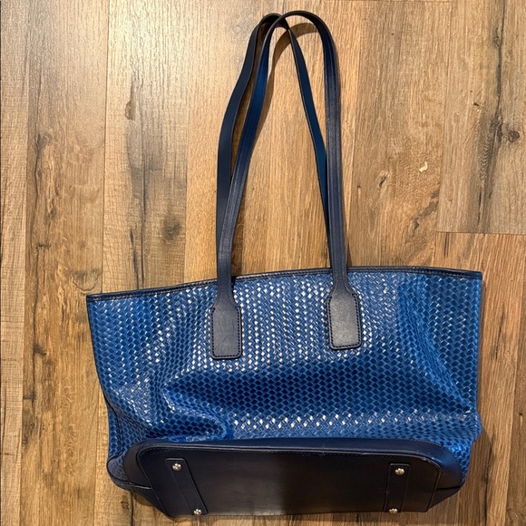Dooney & Bourke Navy Textured Tote - Picture 6 of 7